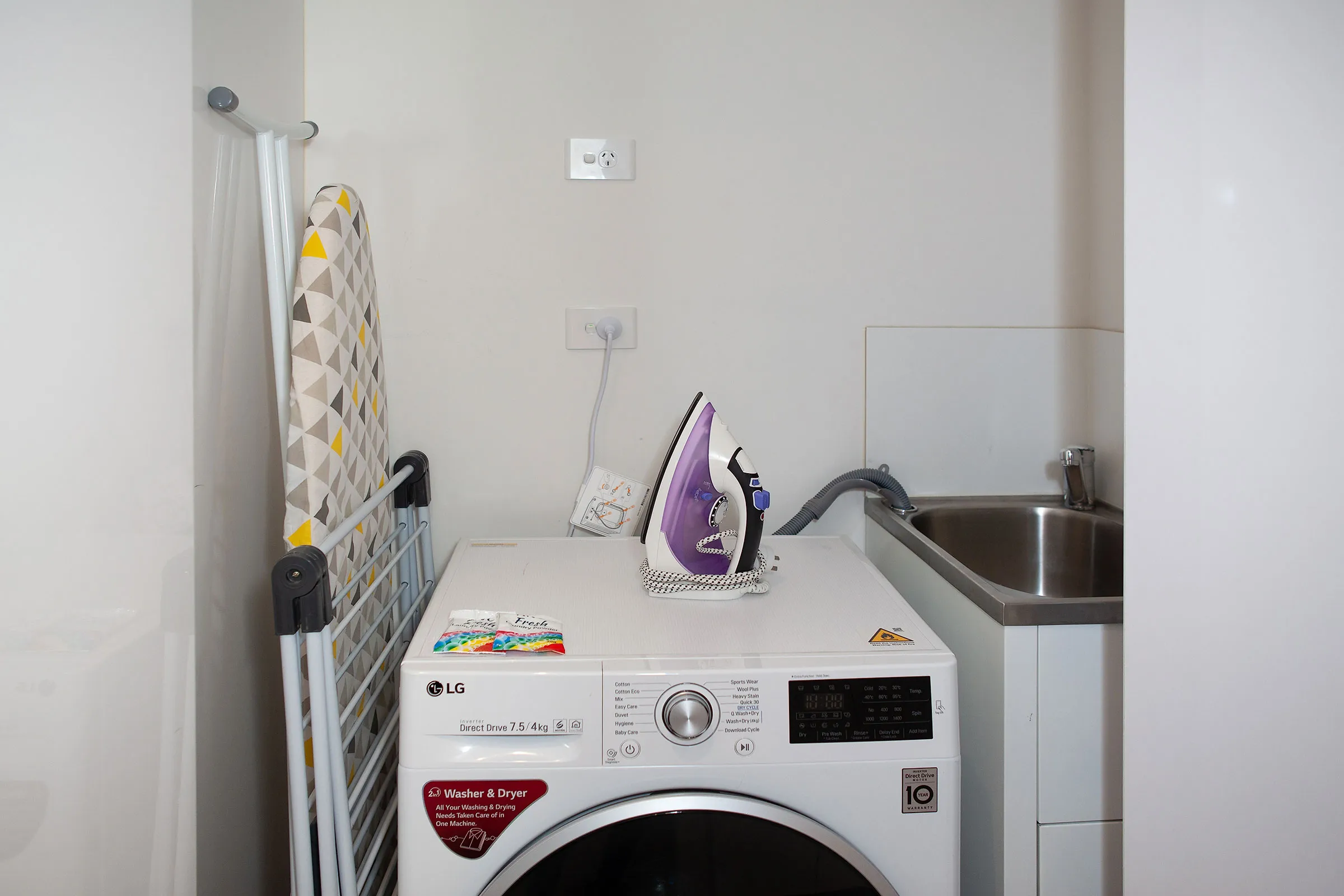 In-unit laundry with washer-dryer combo