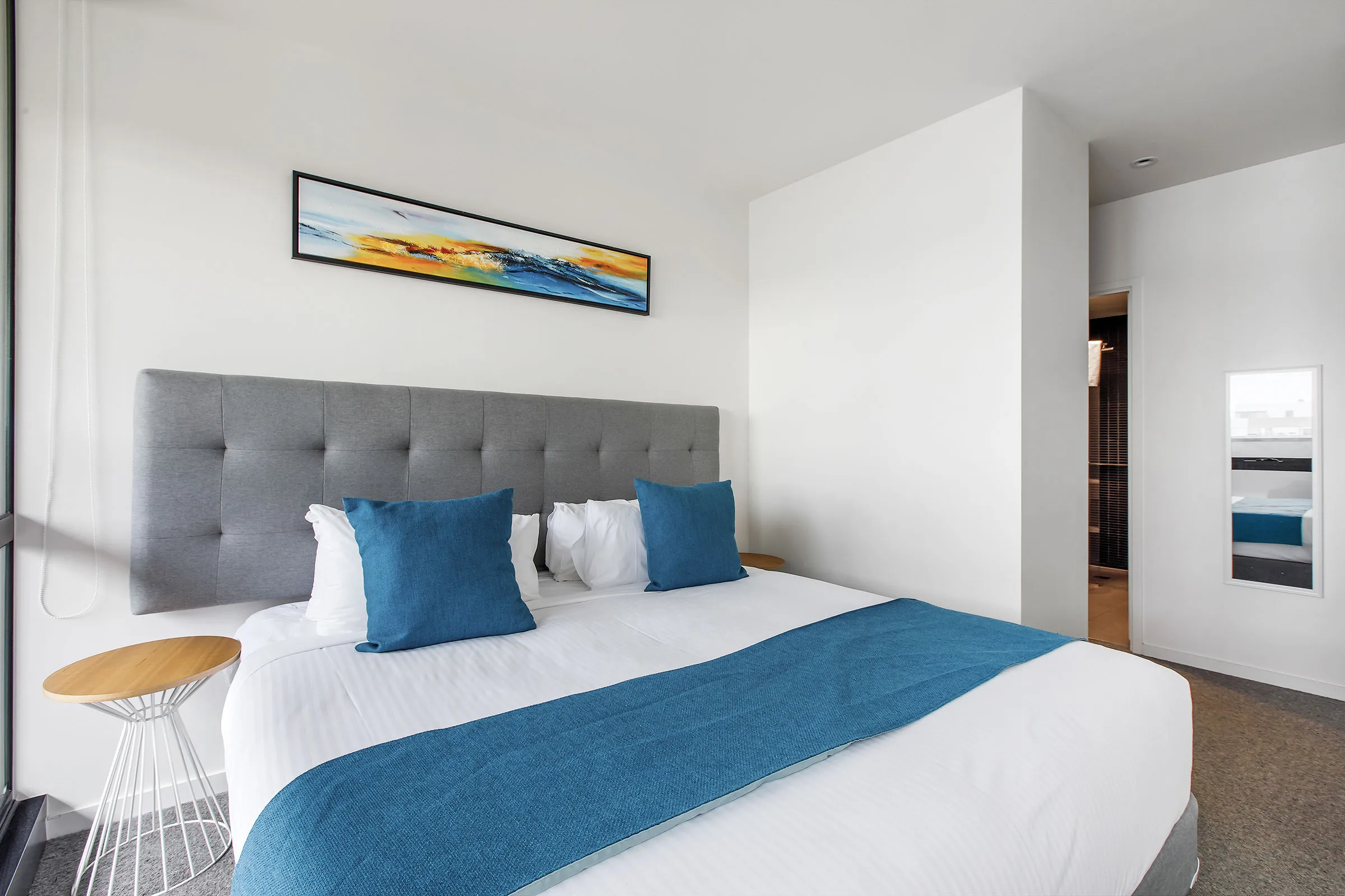 Comfortable bedroom at Artel Apartments